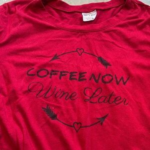 Old shirt from middle/high school. Red shirt with cute tie at bottom.